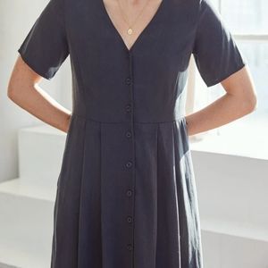 Vetta Midi Dress, Washed Black Large